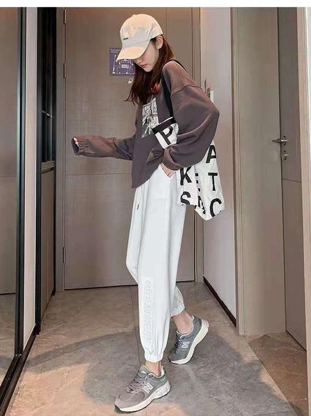 

running pants nine-point lantern ater loose foot grey casual, Black;blue