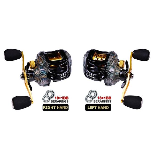 

baitcasting reels metal spool reel 10kg max drag 18+1 high speed gear ratio saltwater freshwater fishing wheel