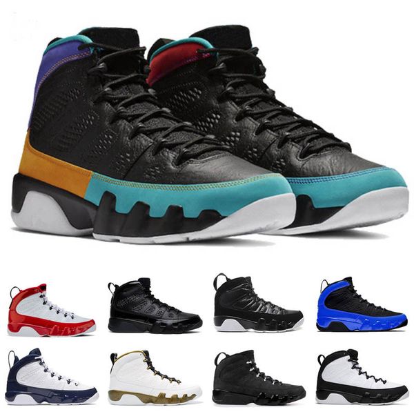 

new 9 9s dream it do it unc mop melo mens basketball shoes la og space jam men bred the spirit anthracite sporst sneakers trainers 7-13, Black
