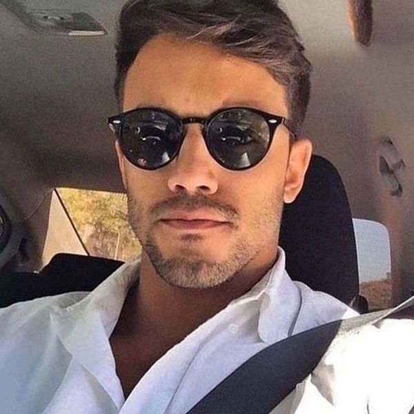 

sunglasses small round men women brand designer vintage driving sun glasses black shades uv400 summer travel trendy eyeglasses, White;black