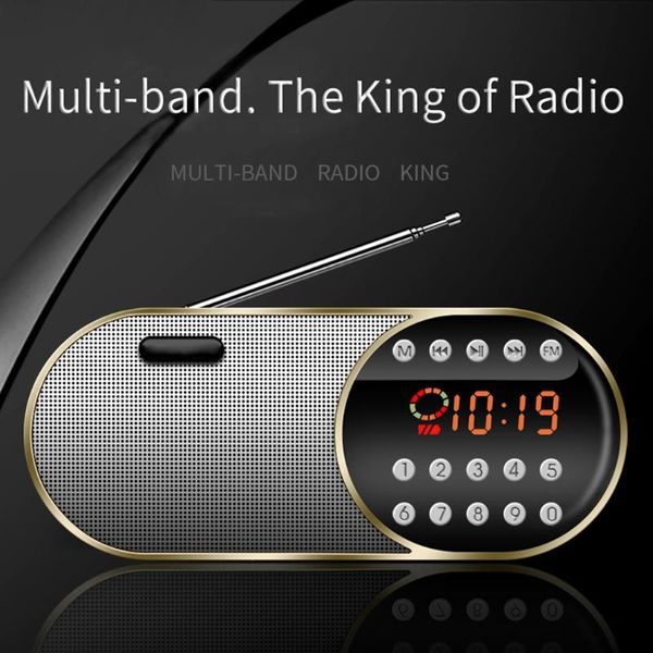

fm radio rechargeable walkman with plug-in card home led digital display radio