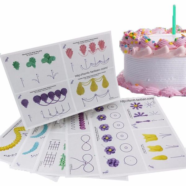 

baking & pastry tools 23pcs/lot wilton with style diy decorative practice board drawings butter cream piping cake decorating supplies