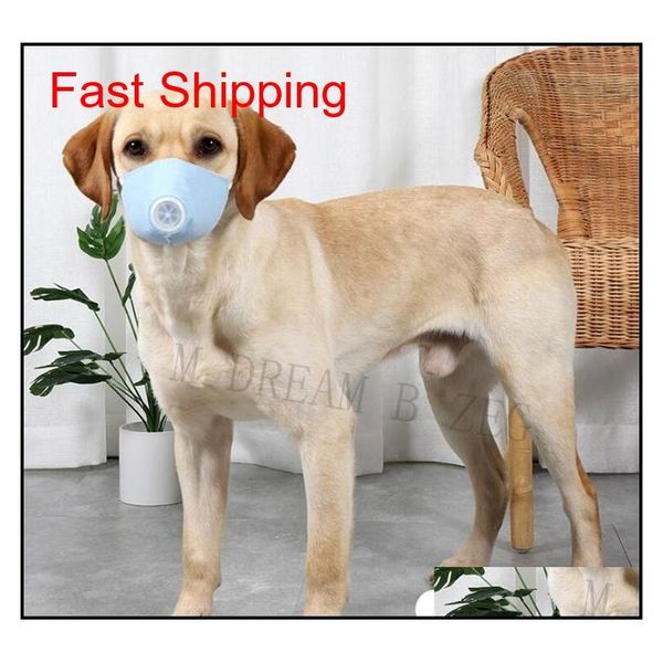 

pet dog mask soft face cotton mouth mask 3pcs pet respiratory pm2.5 breathable dog muzzle with air mesh pet jlllhd yummy_shop