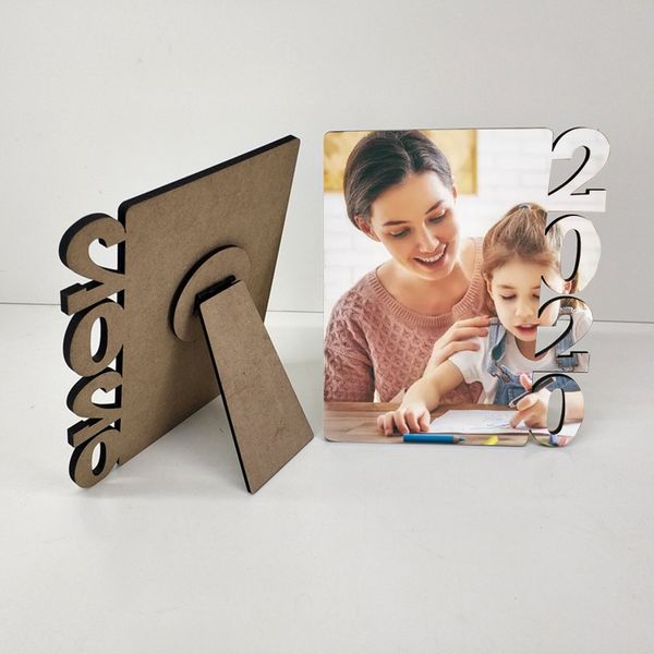 MDF Sublimation Boş Fotoğraf Çerçevesi Ahşap Yazı Fotoğraf Kurulu Süblimer Beyaz Aile Ev Albümü Çerçeve DH4003