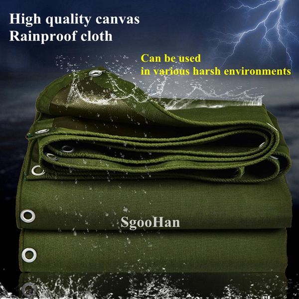 

shade green canvas truck canopys pvc coated banner tarpaulin outdoor awning rainproof cloth pet house shading waterproof oxford