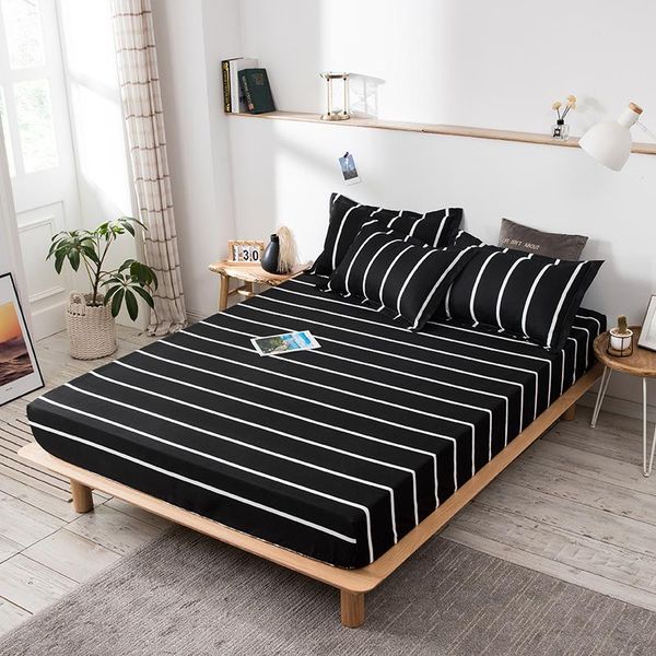 

sheets & sets 2021 fitted bed sheet with elastic for teenagers and adults bedding double lattice 150