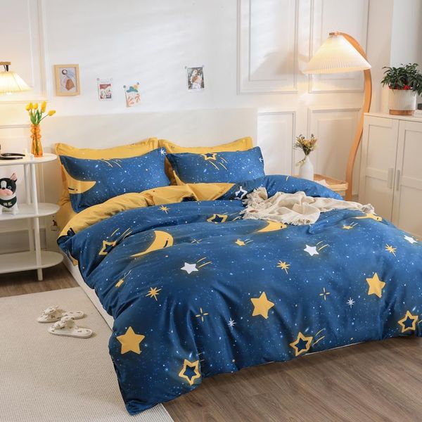 

bedding sets summer four-piece set single double bed linen pillowcase 3-piece simple ins style home textile kit