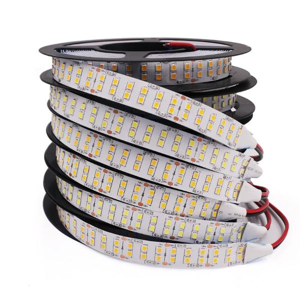 

high brightness 2835 led strip light 12v 24v 240leds/m flexible led tape ribbon diode 5m waterproof stripe natural white