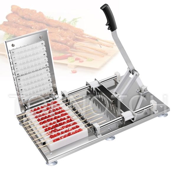 Dispositivo per corde di carne di manzo di montone Manuale Macchina per incordare la cucina Barbecue Spiedino Artefatto per barbecue Fare Maker Kebab Robot da cucina