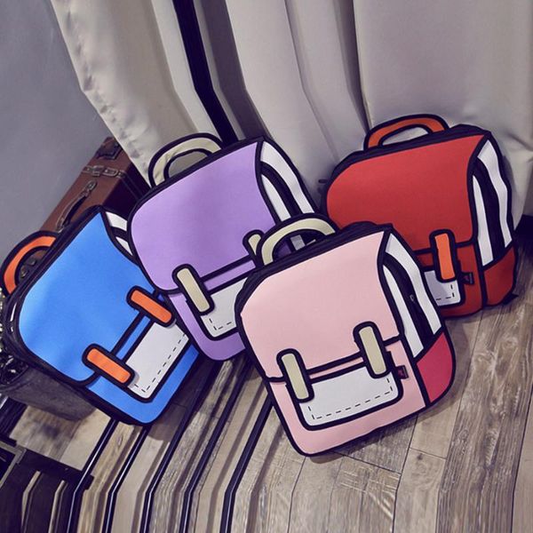 

outdoor bags funny 3d anime women backpacks oxford waterproof schoolbags for teenage girl bookbags harajuku larage 2021