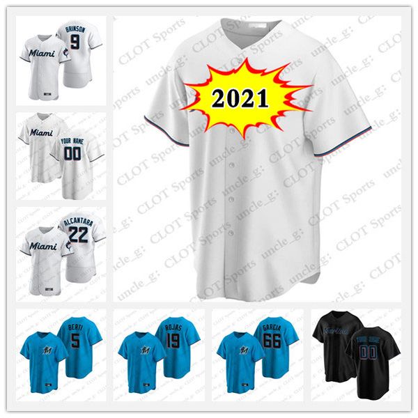 

24 jesus aguilar 2020 postseason jersey 15 brian anderson 5 jon berti 70 jazz chisholm 23 corey dickerson 19 miguel rojas 73 sixto sanchez, Blue;black
