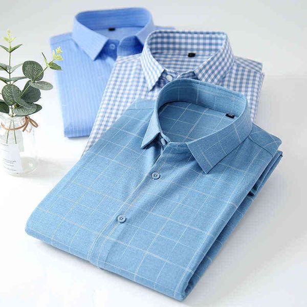 

groom shirt men's long sleeve shaping slim formal drs fashion versatile striped plaid no iron shirt, Black
