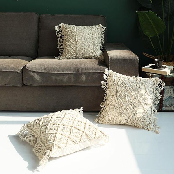 

cushion/decorative pillow cotton rope woven cover car decor creative sofa cushion simple modern home coraline decoration
