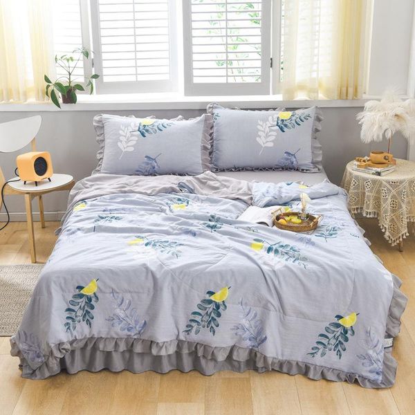 

bedding sets duvet cover set 4 pieces and leaves pattern gray ruffle bedclothes include bedsheet pillowcase comforter oceania