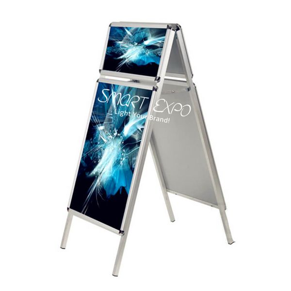 

advertising display poster frames with header snap open sides