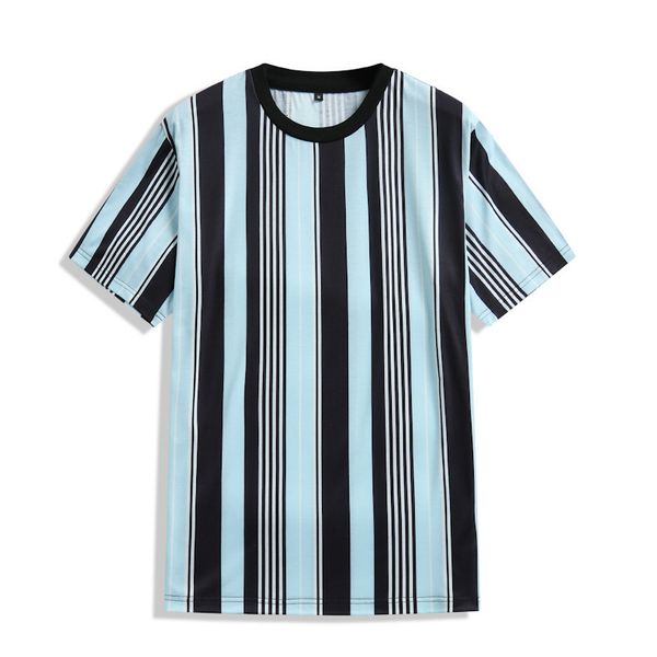 

cake new men's striped short sleeve t-shirt dt03, White;black