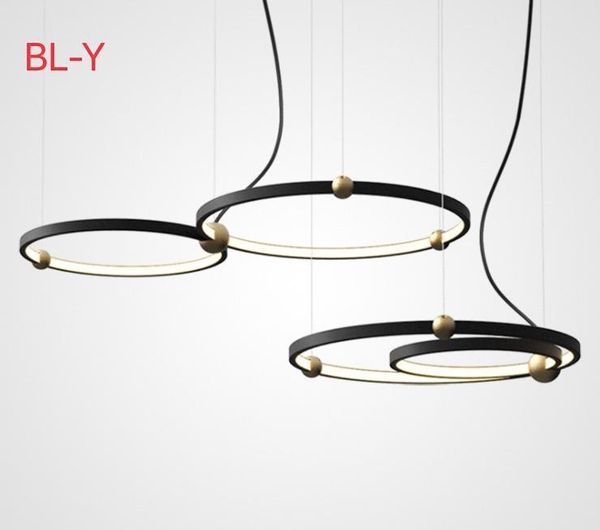 

pendant lamps simple and modern metal ring dining room chandelier nordic living study clothing store creative art chandeliers