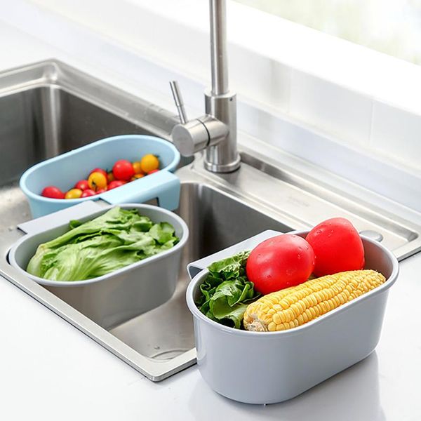 

storage bottles & jars sink strainer fruit vegetable drainer basket kitchen waste filter suction cup sponge rack tool shelf