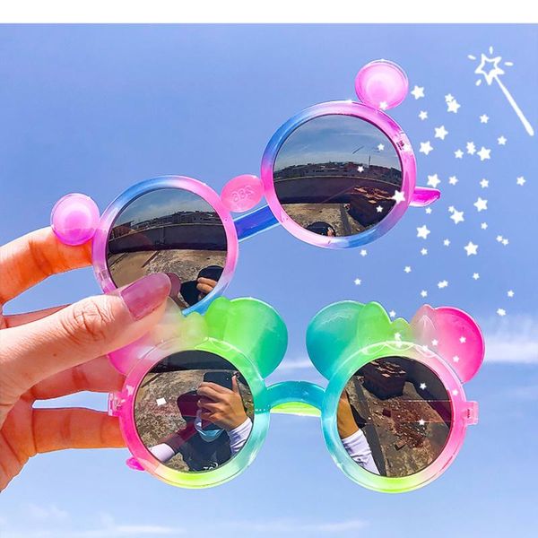 

sunglasses oloey children round eyewear cute kids boys and girls fashion trendy brand designer pink camping hiking uv400 okulary, Blue