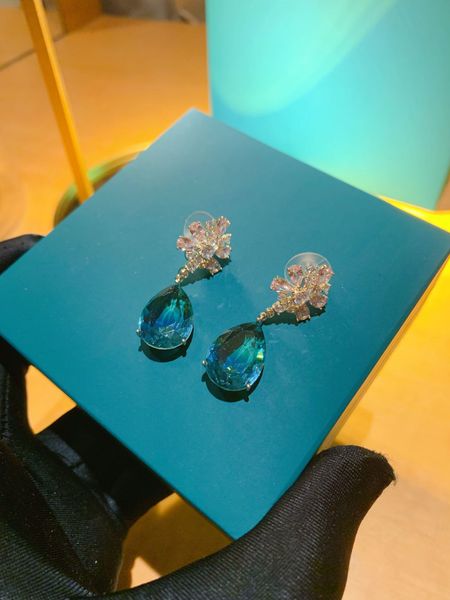 

b stud home earrings color royal blue with s925 silver 27, Golden;silver