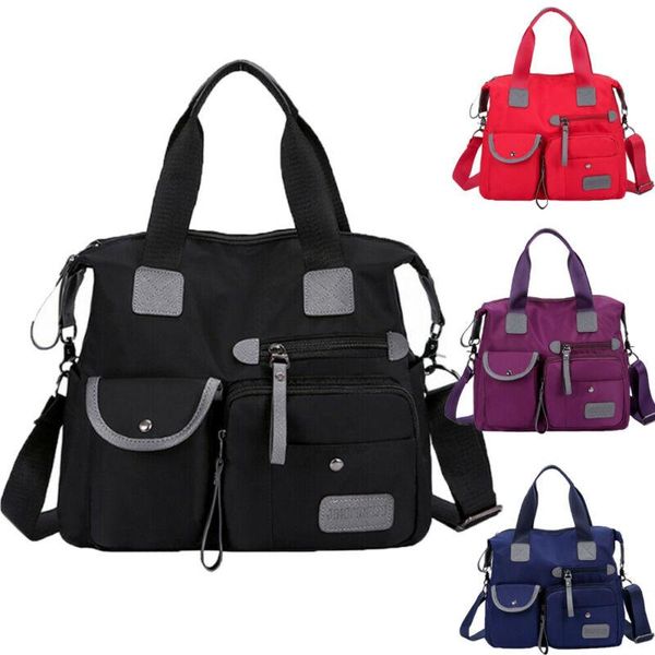

duffel bags womens ladies travel large capacity tote multi-pocket waterproof messenger cross body nylon shoulder bag outdoor camping