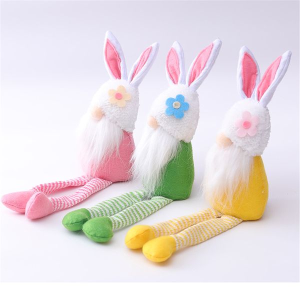 

easter bunny gnomes plush faceless doll birthday gift rabbit elf dwarf home decor spring collectible figurine jk2102xb