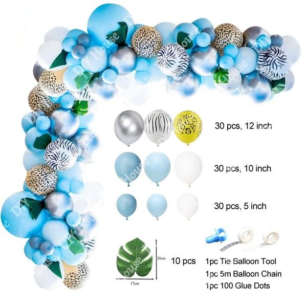 

novelty items 100pcs jungle safari party balloon arches birthday latex garland artificial palm leaf baby shower diy decoration