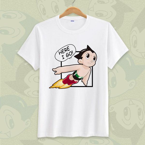 

men's t-shirts men tshirt the mighty atom astro boy retro japanese anime t shirt for clothes funny crewneck cotton, White;black