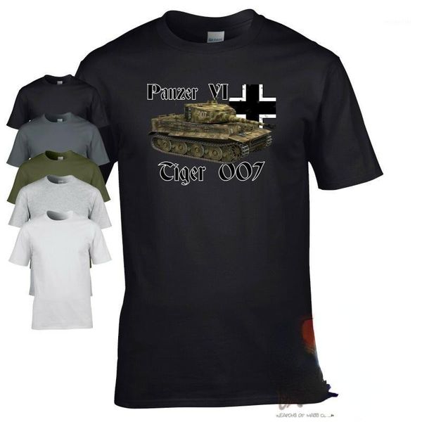 

men's t-shirts panzer 6 tiger 007 tank t-shirt german military men tshirt short casual four seasons size s-3xl, White;black