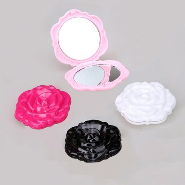

eyebrow tools & stencils wholesale multicolor mini rose flower double sided portable travel round pocket mirror beauty makeup tool
