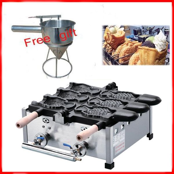 

bread makers 3 pcs big taiyaki machine ice cream fish waffle cone open mouth maker