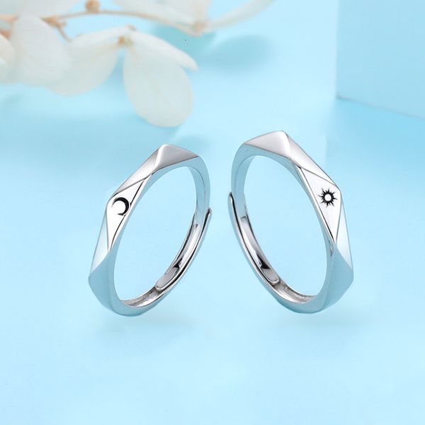 

tiktok diamond pair of sun, moon, voice, net, red live, ring, gift., Silver