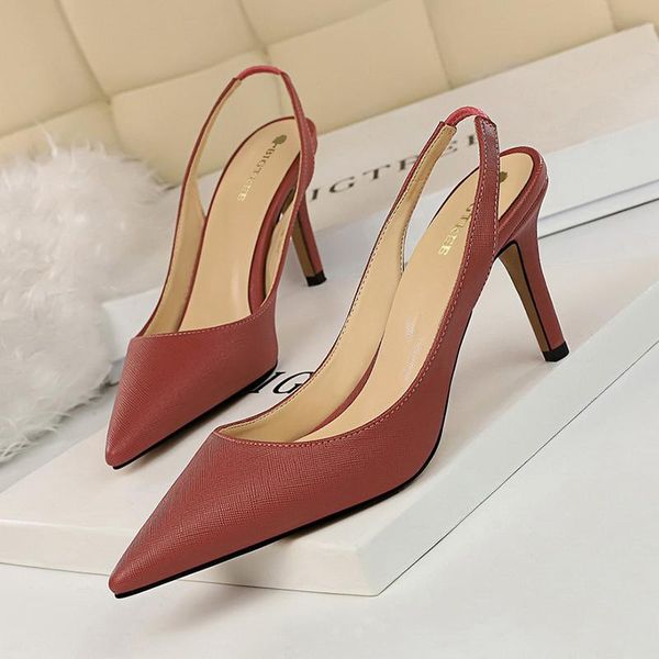 

dress shoes women pumps 2021 spring heel woman high heels ladies office pointed toe, Black