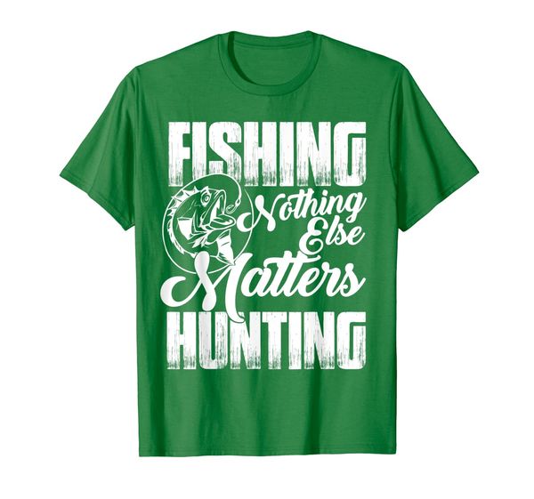 

fishing hunting nothing else matters t-shirt, White;black
