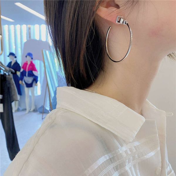 

hbp fashion inswind metal plug hiphoop big earrings fashionable personality female, Silver