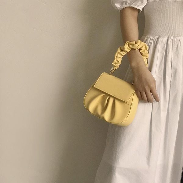 

evening bags simple fold solid color bag women 2021 luxury designer handbag fashion retro messenger ladies