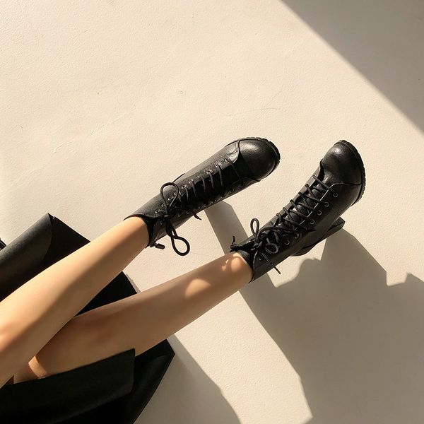 

female winter black head heels four inches/six inches boots size 33-42 6u3s