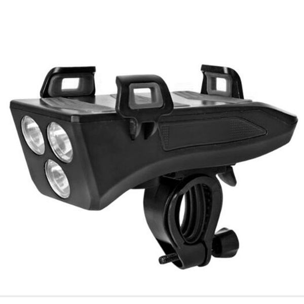 

4 in 1 bicycle light bike horn bell phone holder power bank bicycle cycling front light mtb bike accessories
