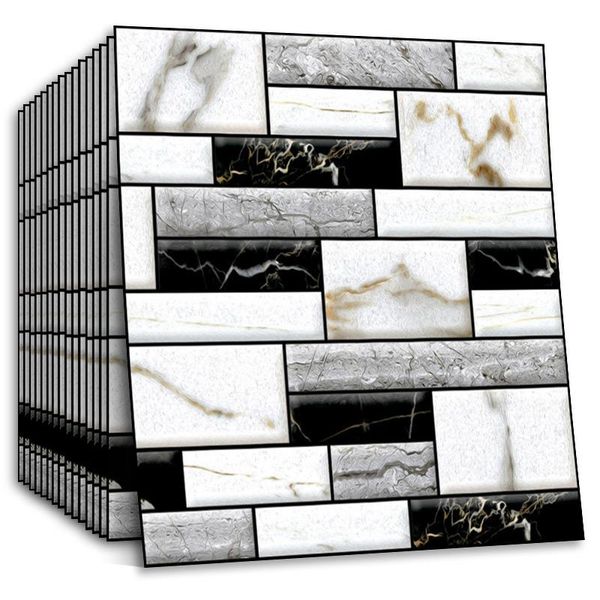 

wallpapers white self adhesive brick tiles 3d kitchen stickers waterproof wallpaper diy antifouling stone marble wall paper for bathroom