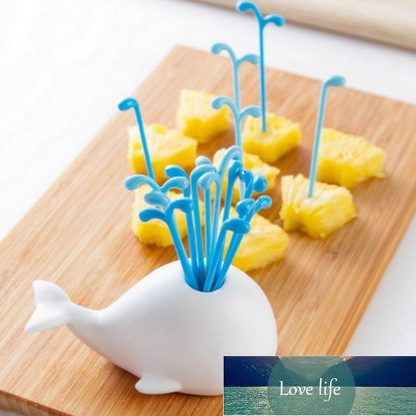 1 Set Carino Beluga White Whale Accessori da cucina Cottura di frutta Verdura Utensili Gadget per decorazioni per la casa per feste Set di forchette per frutta