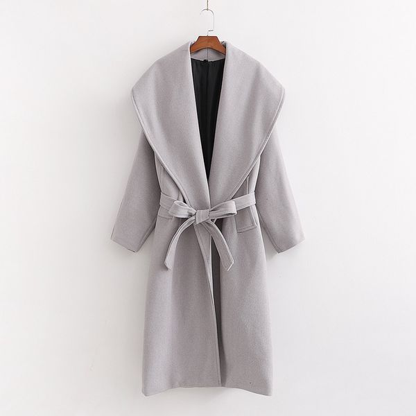 

women's jackets xd-3222- autumn europe and united states woman long coat ladies'lapels qnh6, Black;brown