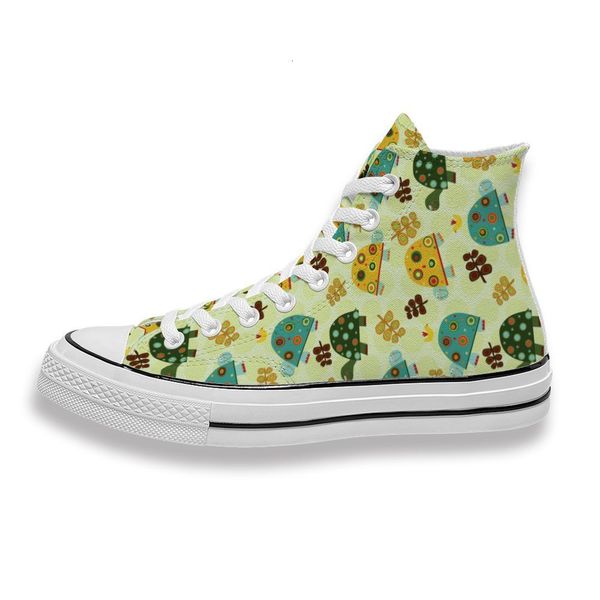 

custom printed cartoon sea turtle sneakers high mens womens running sho skateboard diy trainers canvas casual shoe