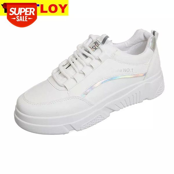 

new spring and autumn shoes fashion women's shoes wild thick solid color lace up casual sneakers tenis feminino #ra7i