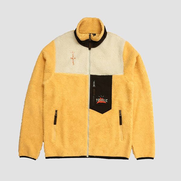 

2021 new cardigan lamb wool fleece travis scott cactus jack trails full zip hoodie men women embroidery sweatshirts hl69, Black
