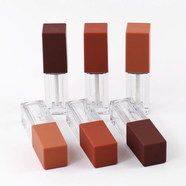 

storage bottles & jars wholesale pumpkin color square empty lip gloss tubes clear tube 5ml cosmetic bottle packaging containers