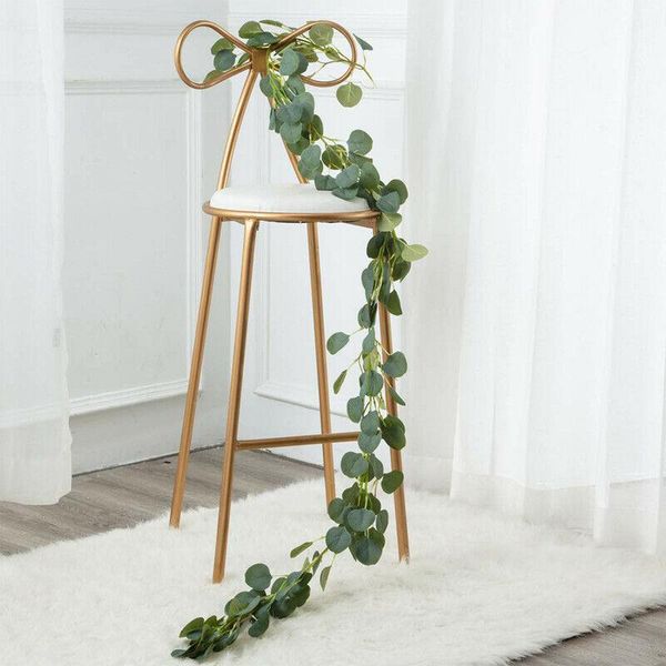 

decorative flowers & wreaths artificial green eucalyptus garland hanging rattan wedding greenery party decor
