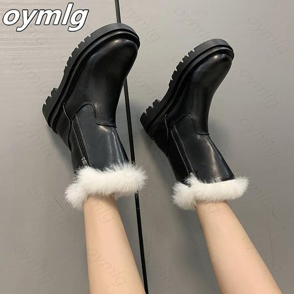 

boots round toe med heel women shoes autumn boots-women booties ladies luxury designer lolita black 2021