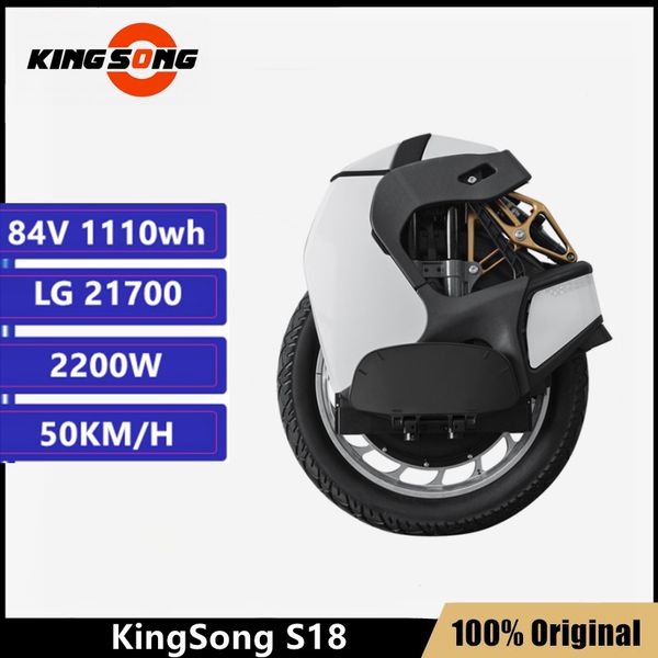 Original KS S18 Self Balance Scooter Elétrico 2200W Motor Choque Absorbando Suspensão de Ar Suspensão de Ar Monowheel