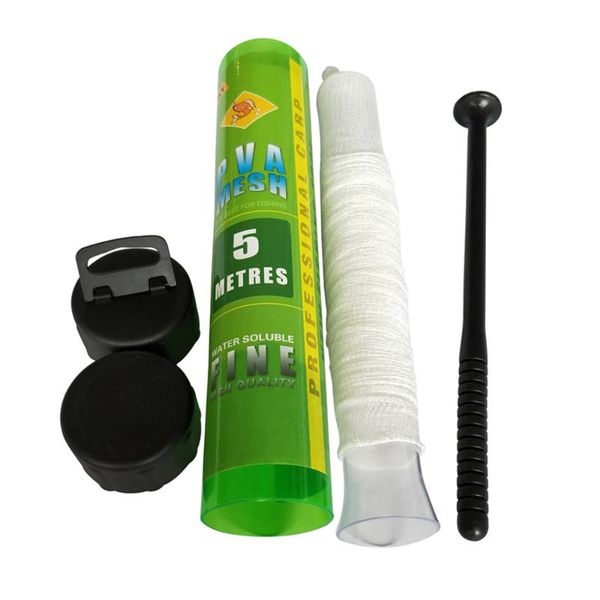 

5m pva soluble narrow fishing network refill stocking bait bag water dissolving protable mesh tube net carp feeder lure fish net