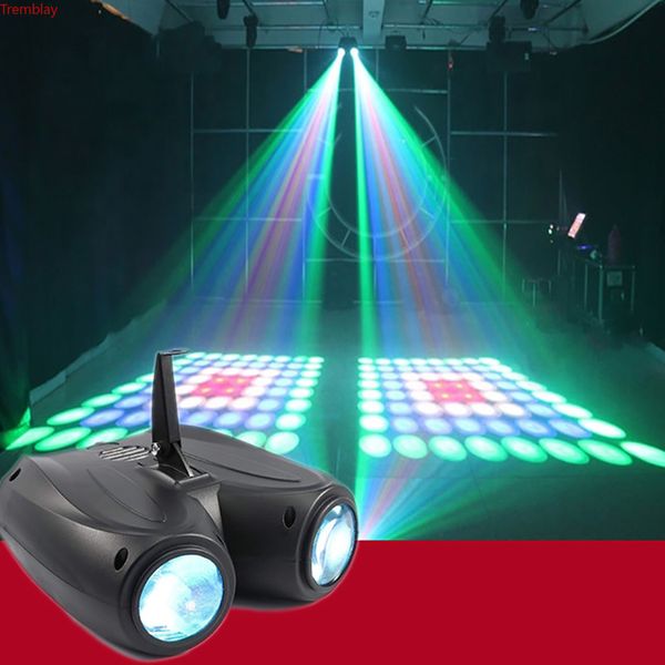 Efeitos de LED 20W 128pcs RGBW Padr￣o LED est￡gio de l￢mpada de cabe￧a dupla de cabe￧a de cabe￧a dupla projector DJ Luzes de festa disco